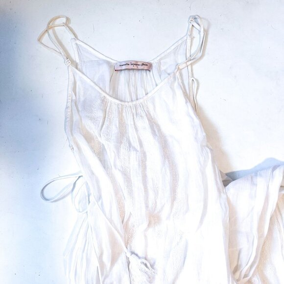 Nanette Lepore Calcutta Cotton Voile Lace Up Tassel Swim Cover Up Maxi Dress SM - Picture 9 of 12